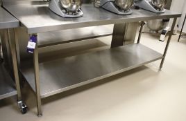 Stainless Steel Two Tier Bench 2100 x 700