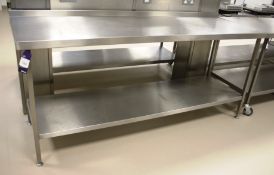 Stainless Steel Two Tier Bench 2100 x 700