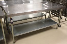 Vogue Stainless Steel Two Tier Bench 1800 x 700