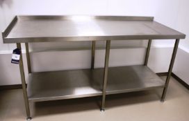 Stainless Steel Two Tier Bench 1800 x 700