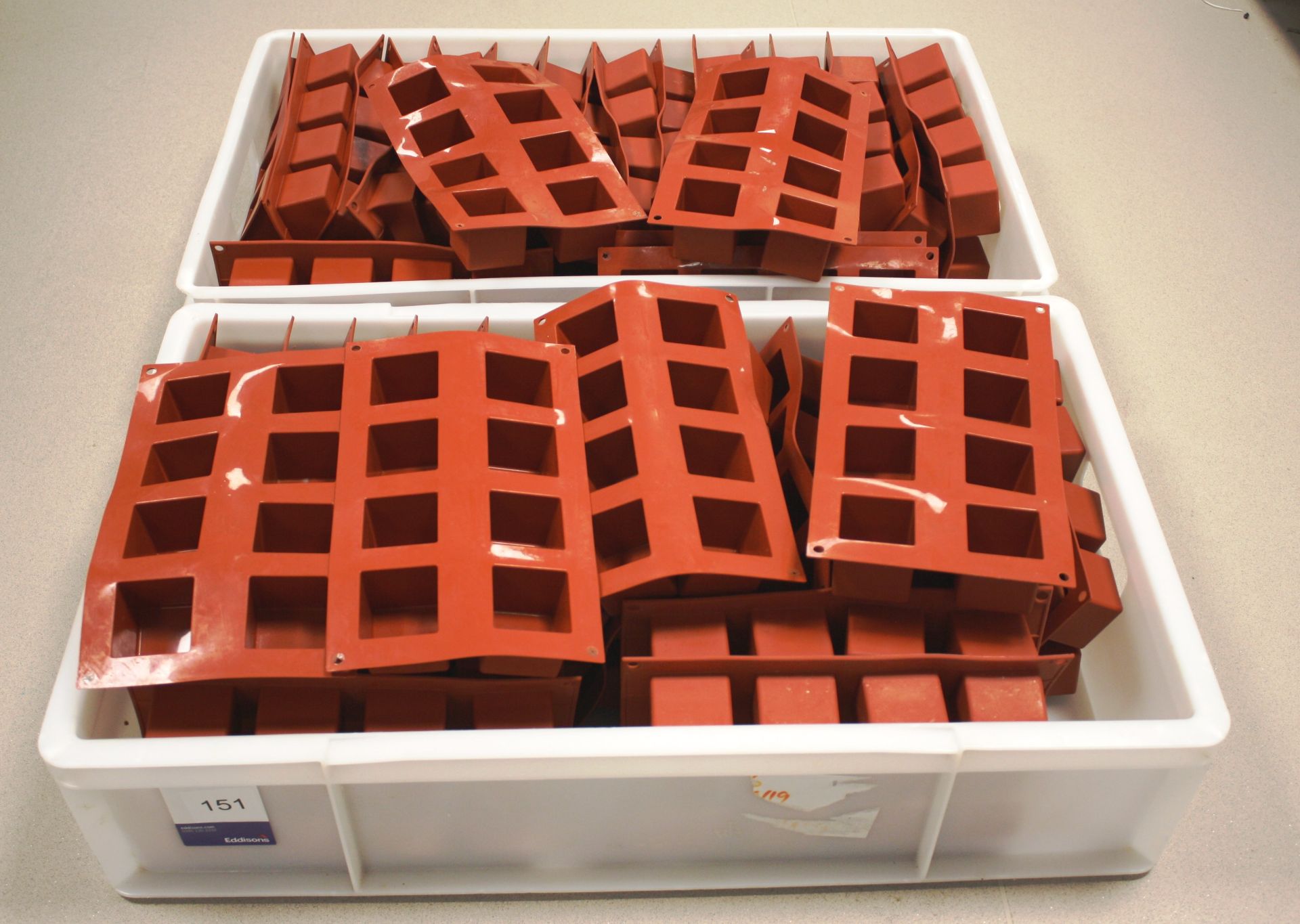 Approx. 44 x Red Silica Cube Moulds