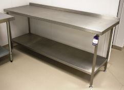 Vogue Stainless Steel Two Tier Bench 1800 x 700