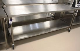 Stainless Steel Two Tier Bench 2260 x 700 (Mobile)