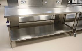 Stainless Steel Two Tier Bench 2100 x 700