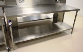 Stainless Steel Two Tier Bench 2100 x 700