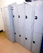 6 x Grey Steel Double Lockers