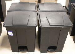 4 x Black Footpeddle Bins