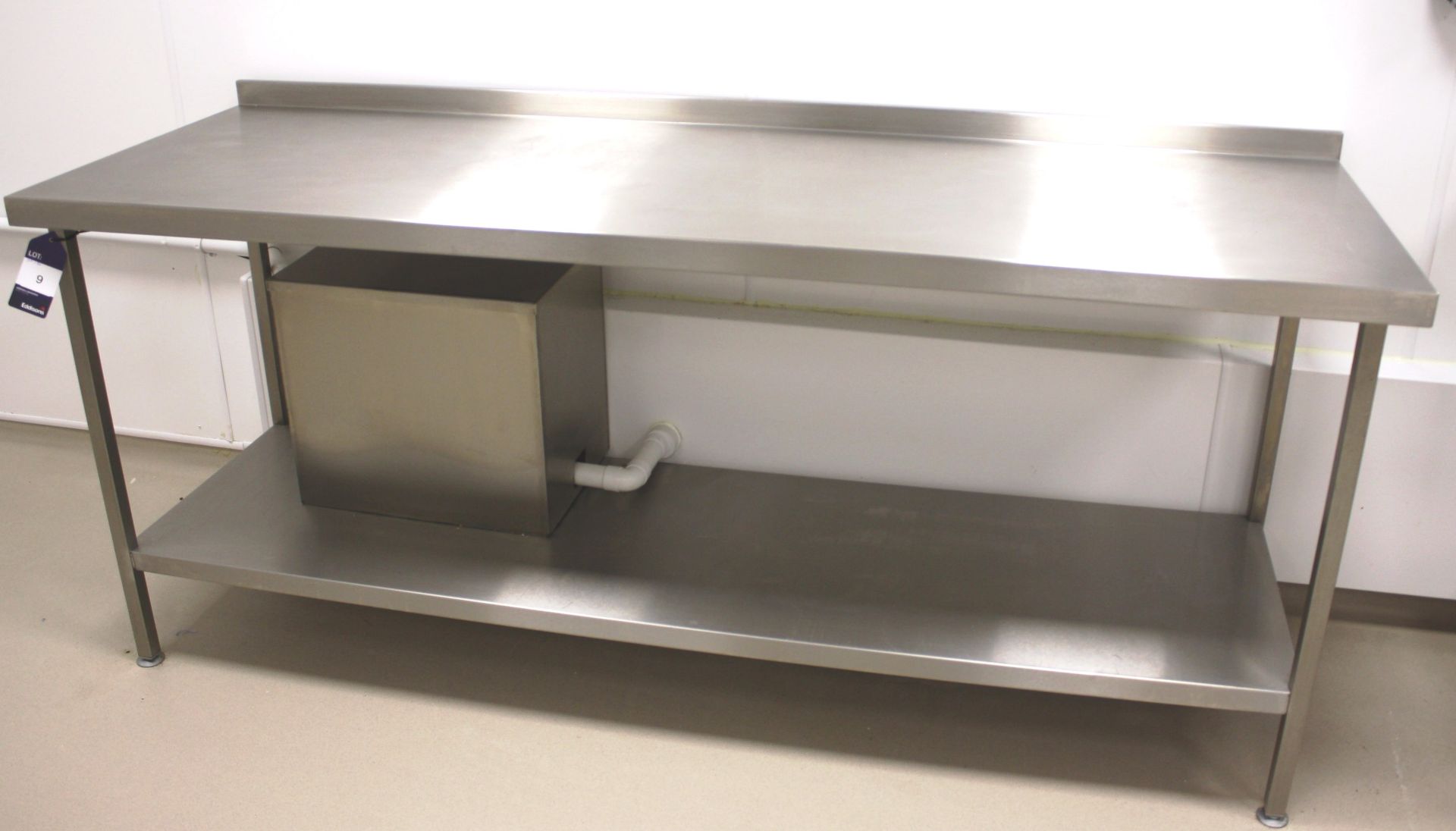 Stainless Steel Two Tier Bench 2100 x 700