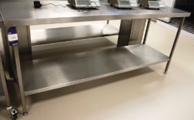 Stainless Steel Two Tier Bench 2100 x 700