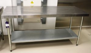 Vogue Stainless Steel Two Tier Bench 1800 x 700