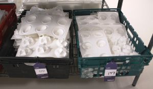 Approx. 42 White Silica Moulds to 2 Crates