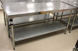 Vogue Stainless Steel Two Tier Bench 1800 x 700