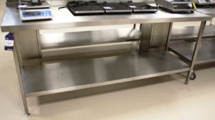 Stainless Steel Two Tier Bench 2100 x 700