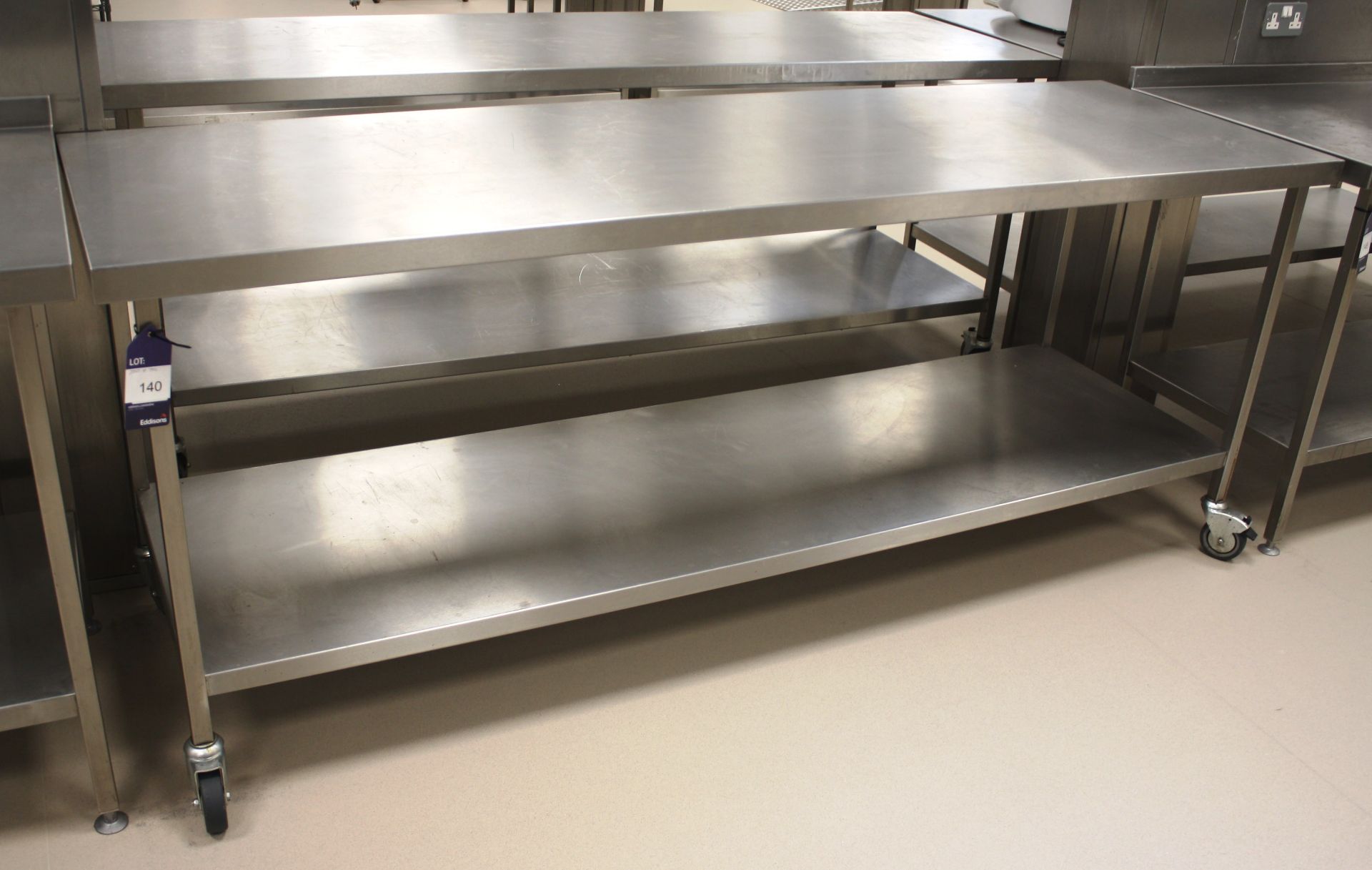 Stainless Steel Two Tier Bench 2260 x 700 (Mobile)