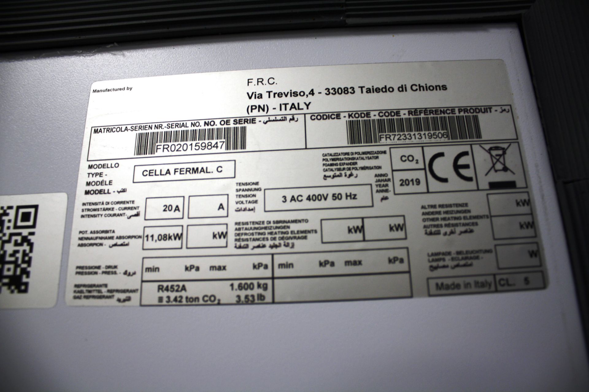 Friulinox /Coldplan Prover Retarder, Model Cella Fer - Image 5 of 7