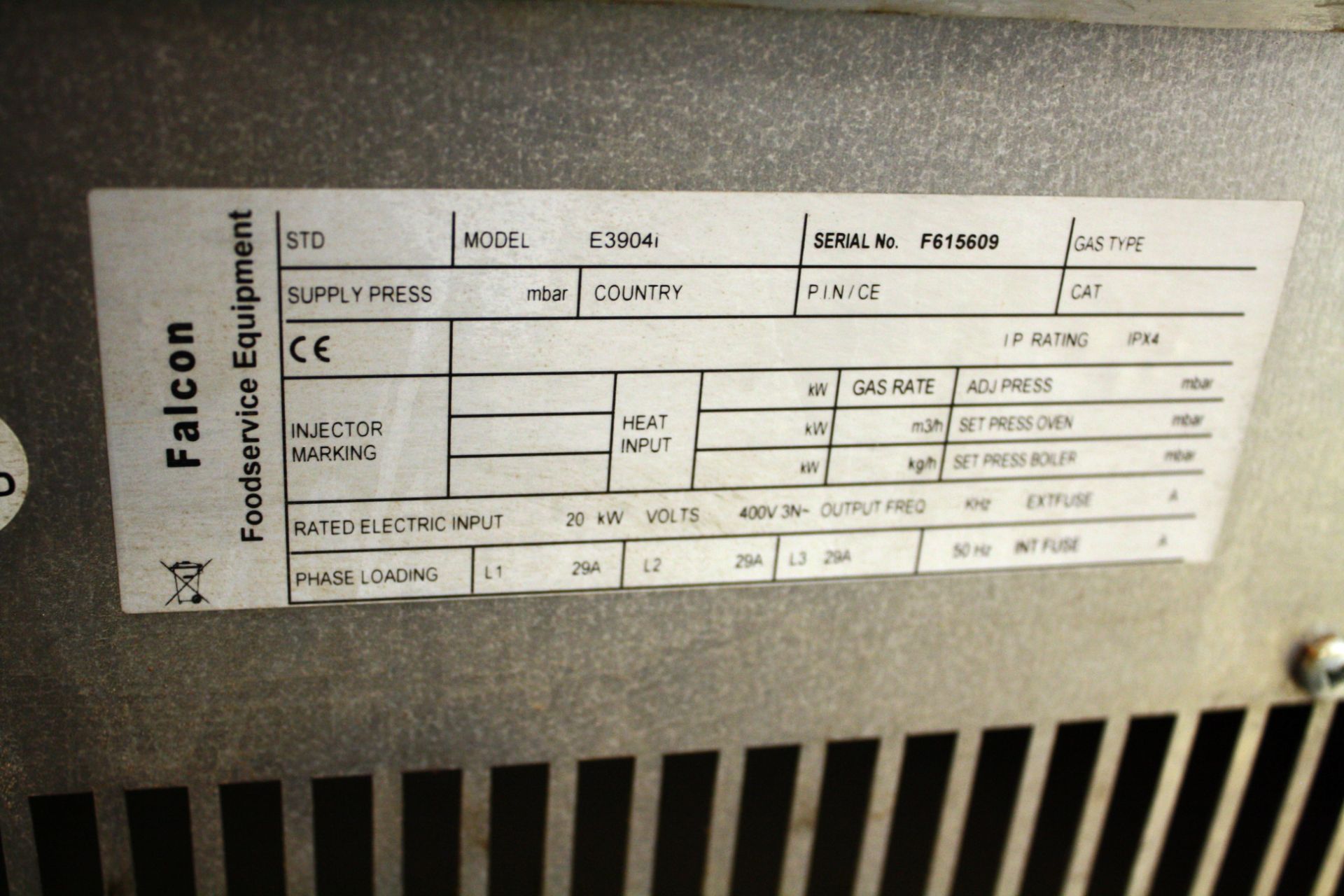 Falcon (4) Induction Hob Model E3904i Serial Numbe - Image 2 of 2