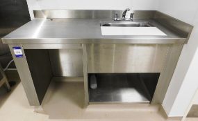 Stainless Steel Deep Well Sink Unit Right Hand Drainer (500 x 700) (requires disconnection)