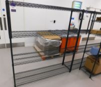 5 x Narrow Width Grey Adjustable Wire Racks