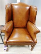 Brown Leather Armchair