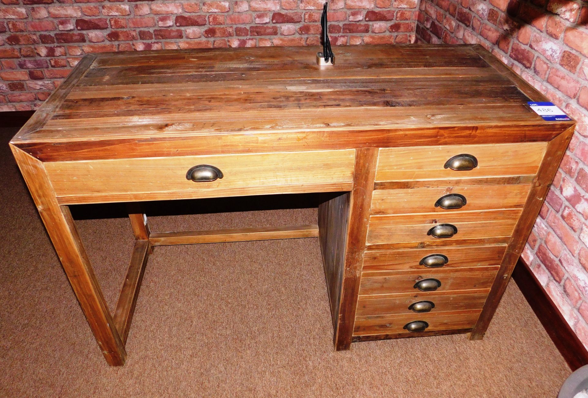 Pine Vintage Reception Desk