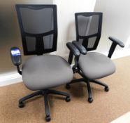 2 x Mesh Back Revolving Office Chairs