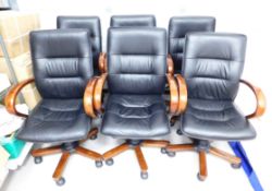 Six Executive Boardroom Chairs