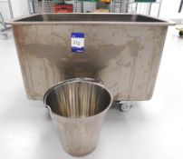 Stainless Steel Mobile Tote bin and Bucket