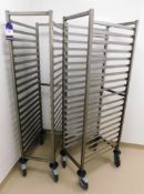 2 x Mobile Baking Racks 20 Grid