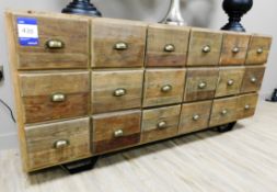 Vintage Pine 18 Drawer Chest 1800w x 450d x 800h