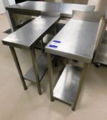 2 x Stainless Steel Narrow Width Bench (400 x 150)