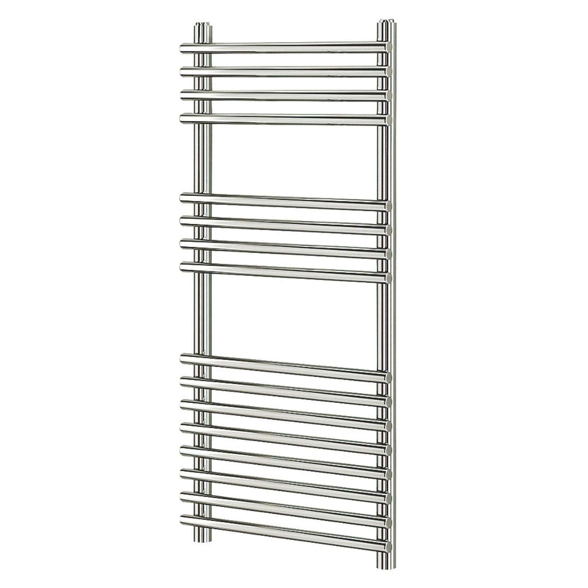 (ED4) 1100x500mm Chrome Towel Radiator. Mild steel construction with a chrome-plated finish. Flat - Image 3 of 3