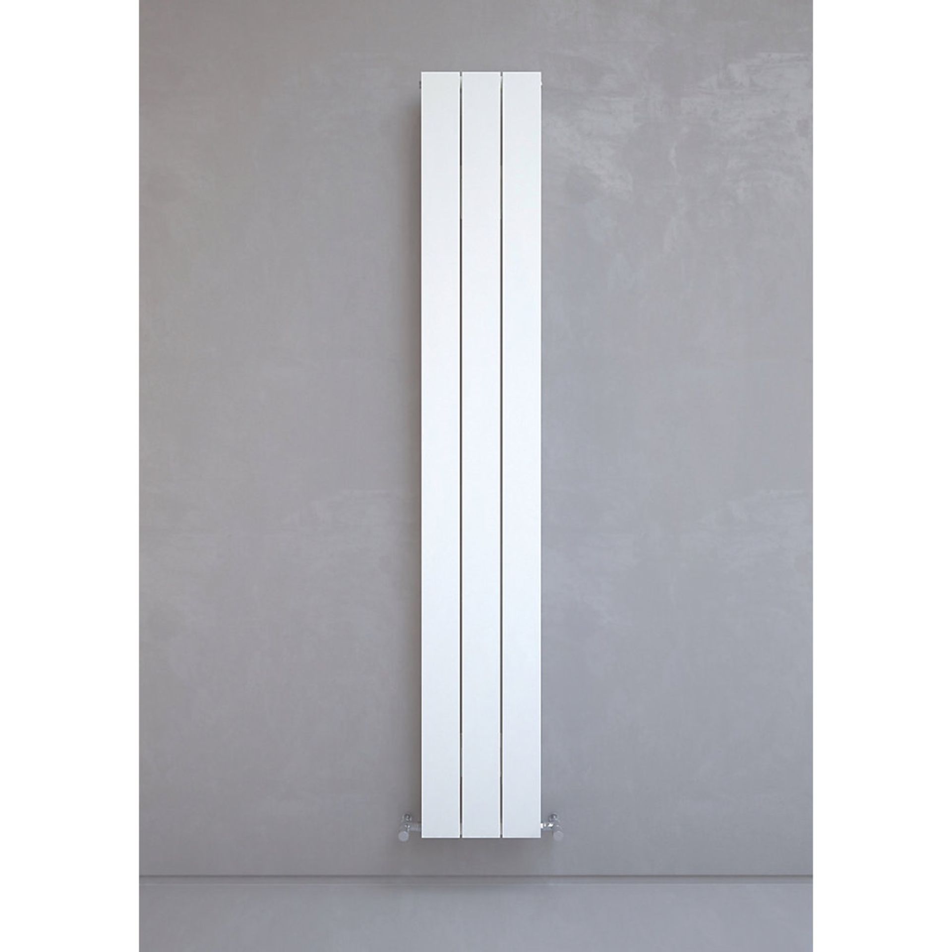 (ED6) 1800x280mm Flat White Vertical Radiator. RRP £308.99. Contemporary aluminium radiator with - Image 3 of 3