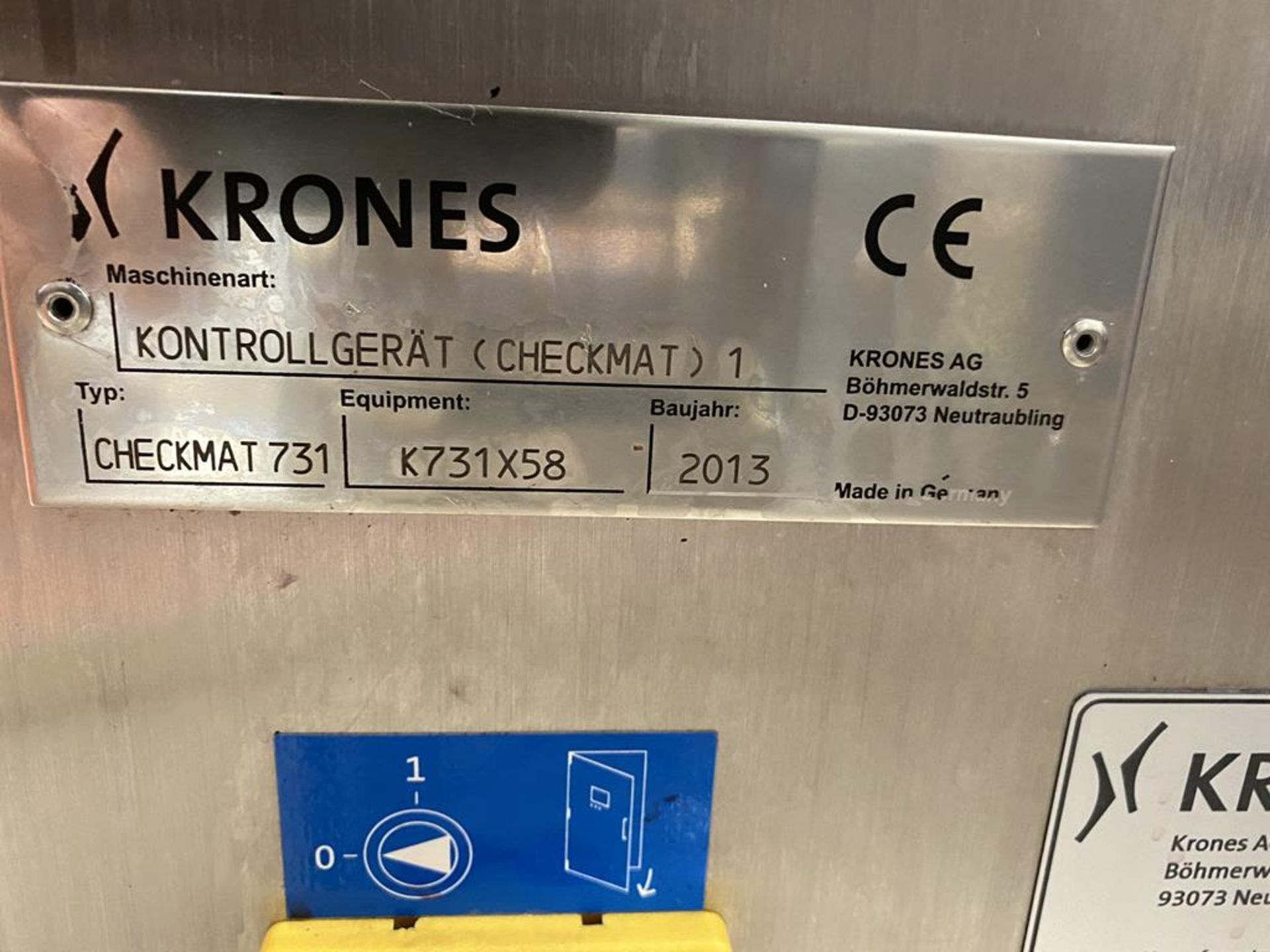 Krones Checkmat 731 Fill Lever Inspection Unit - Image 3 of 4