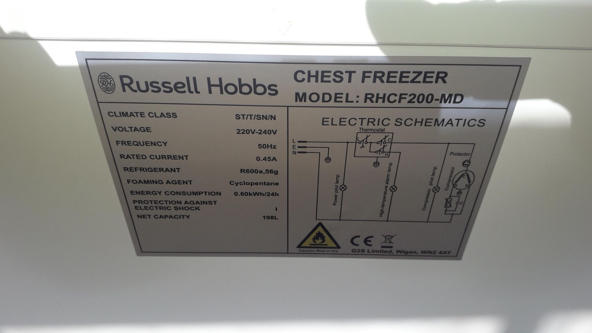 Russell Hobbs RHCF200-MD 197Ltr White Chest Freeze - Image 2 of 2