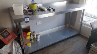 2 x Vogue Stainless Steel Food Prep Tables (1 x 18