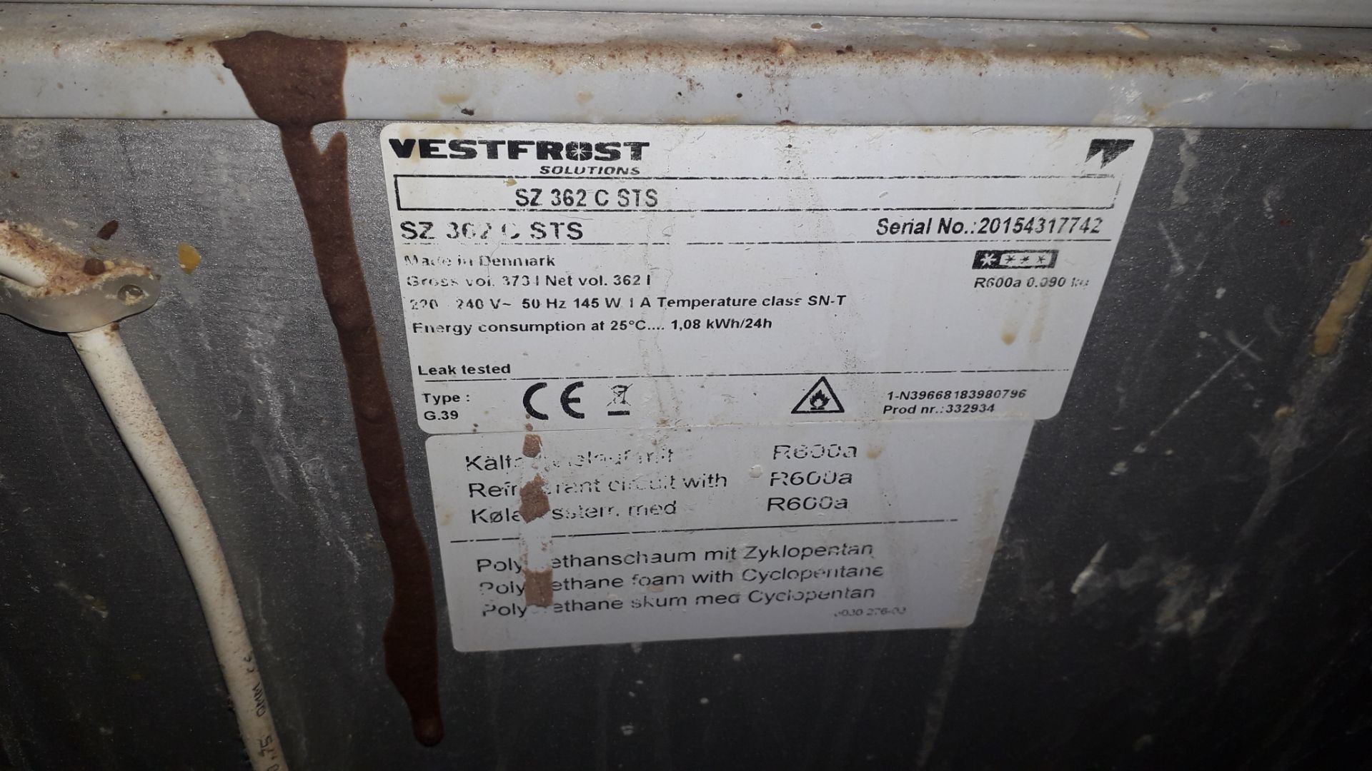 Vestfrost SZ362STS Stainless Steel 370Ltr Chest Fr - Image 3 of 3