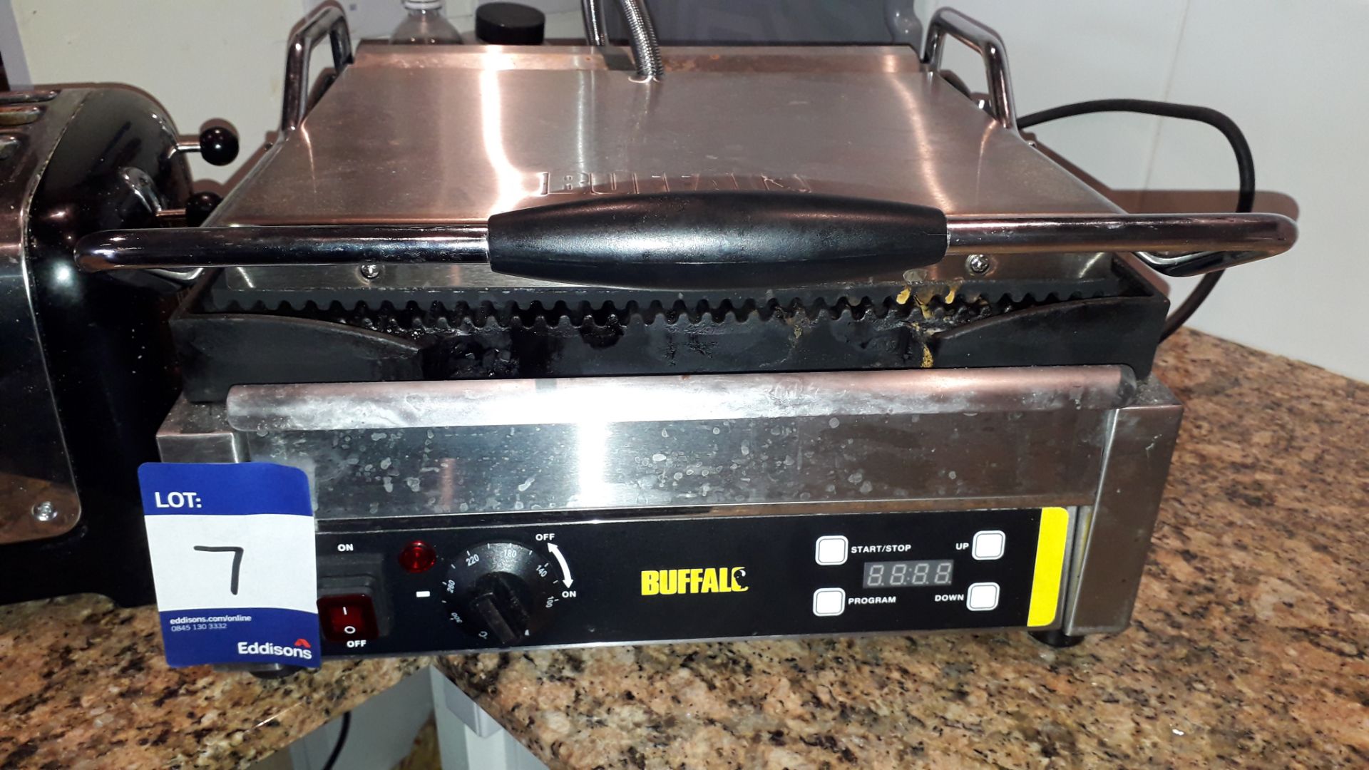 Buffalo L518 Single Ribbed Contact Grill with Dual - Image 2 of 7