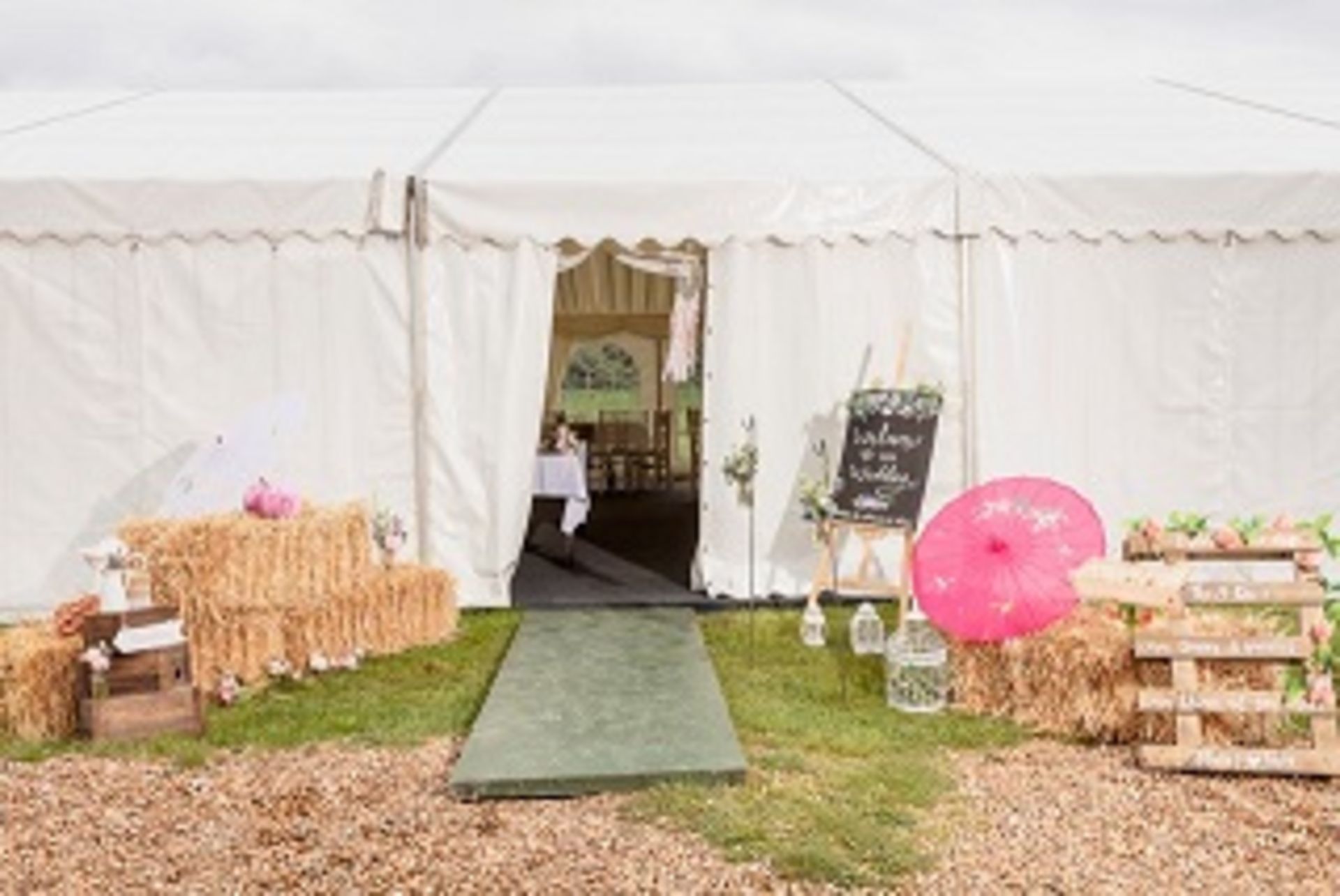 9m x 24m Clearspan Marquee with wooden floors, cha - Image 2 of 2