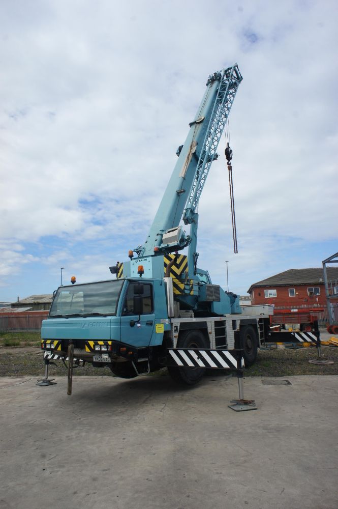 Two Tadano Faun ATF Mobile Rough Terrain Cranes, E172 Bobcats, Lifting Equipment and Ancillaries