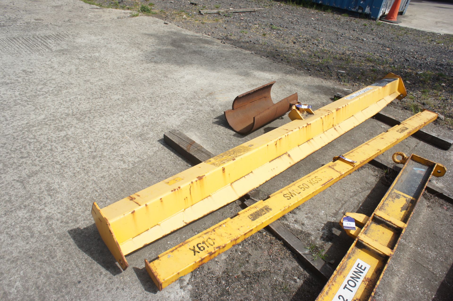 5 tonne lifting beam, Length 3500mm