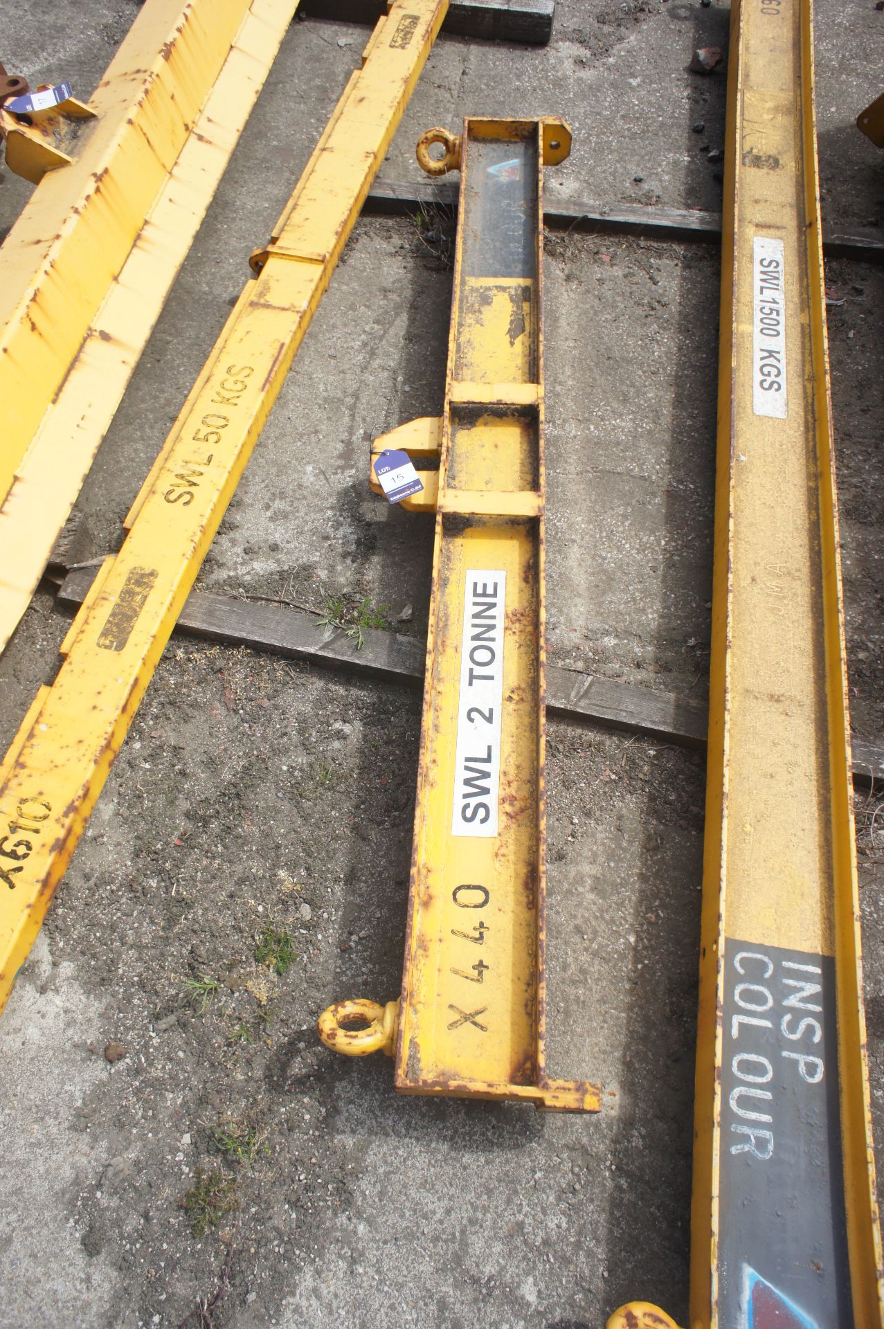 X440 2 tonne lifting beam, Length 2000mm