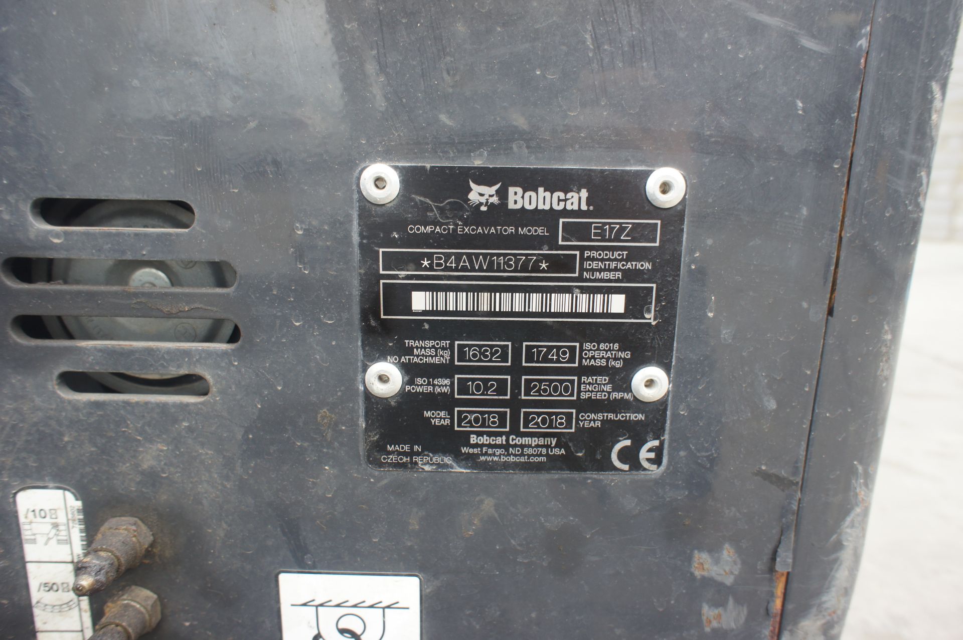 Bobcat E17Z Excavator Digger (ref SG23), serial nu - Image 10 of 18