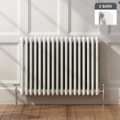 BRAND NEW BOXED 600x828mm White Double Panel Horizontal Colosseum Traditional Radiator.RC563.RRP £