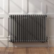 BRAND NEW BOXED 600x828mm Anthracite Double Panel Horizontal Colosseum Traditional Radiator.RRP £