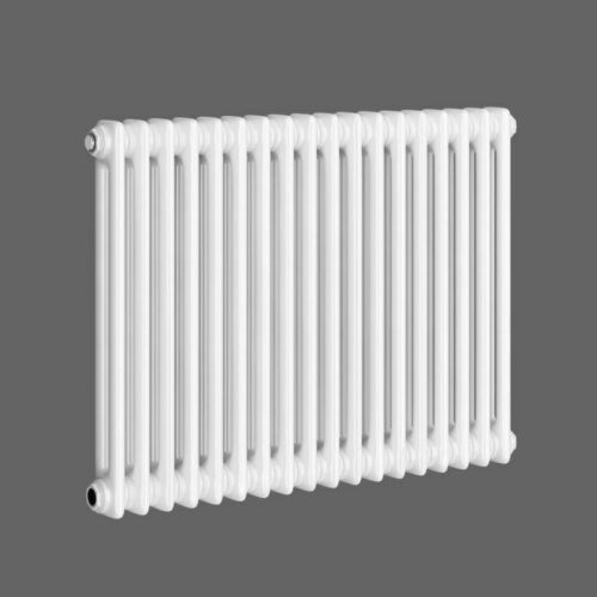 BRAND NEW BOXED 600x828mm White Double Panel Horizontal Colosseum Traditional Radiator.RC563.RRP £ - Image 2 of 2