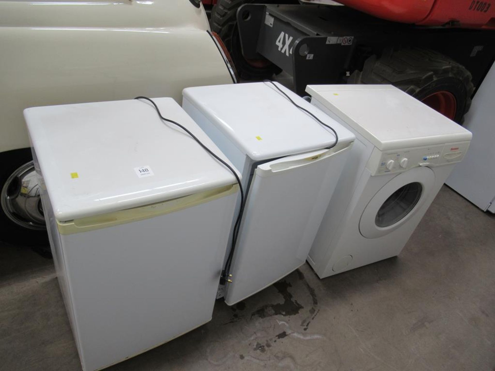 2 x undercounter fridges and a Blomberg washing machine