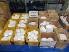 Large quantity of ex-hire crockery