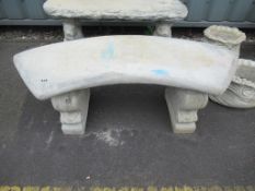 Concrete formed bench