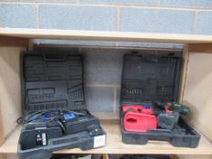 NuTool cordless drill, Bosch cordless drill and Duratool drill