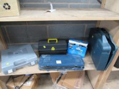 Shelf to contain cordless Impact drill, Mac Allister sander, Black and Decker drill etc.